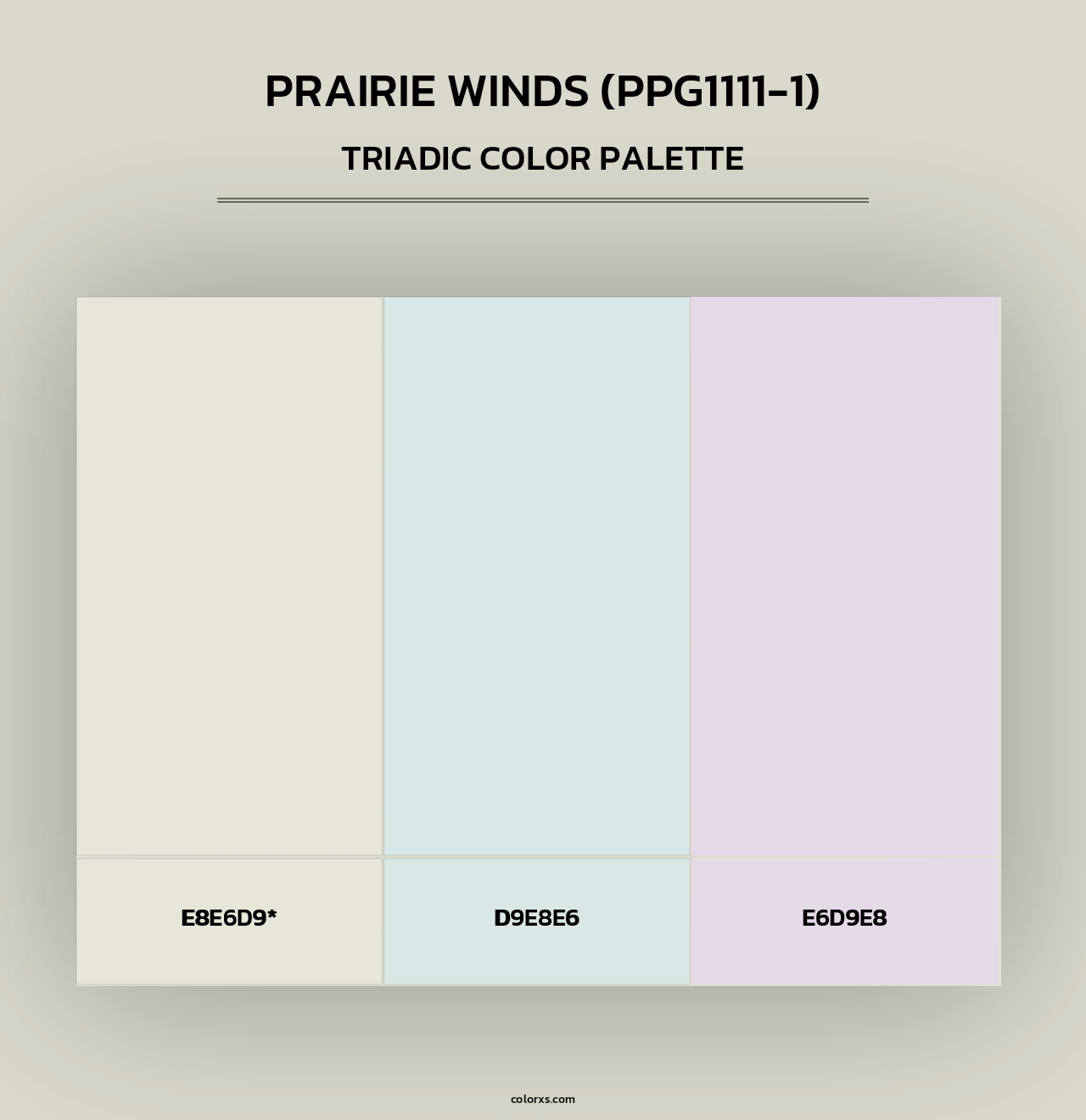 Prairie Winds (PPG1111-1) - Triadic Color Palette