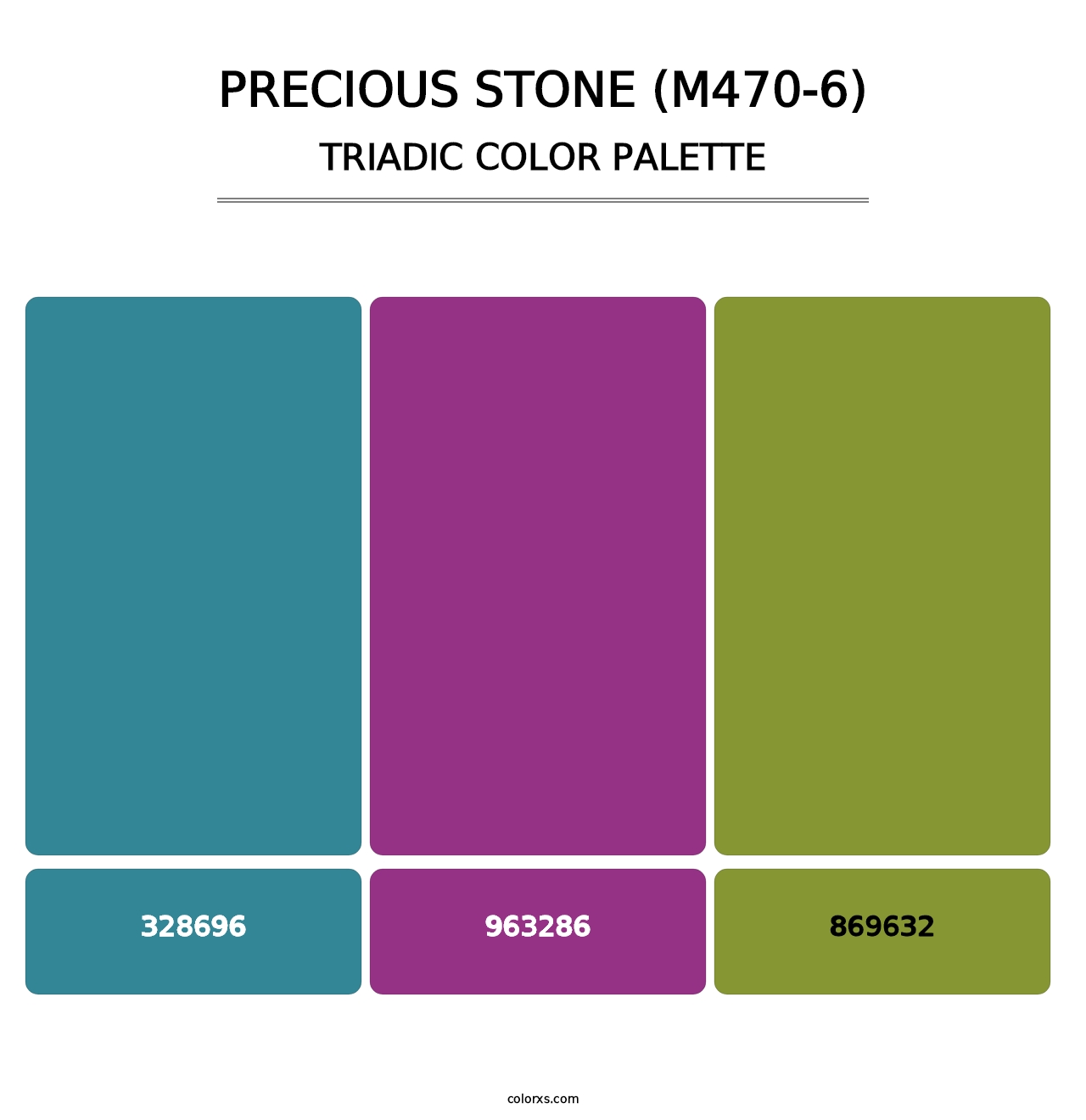 Precious Stone (M470-6) - Triadic Color Palette