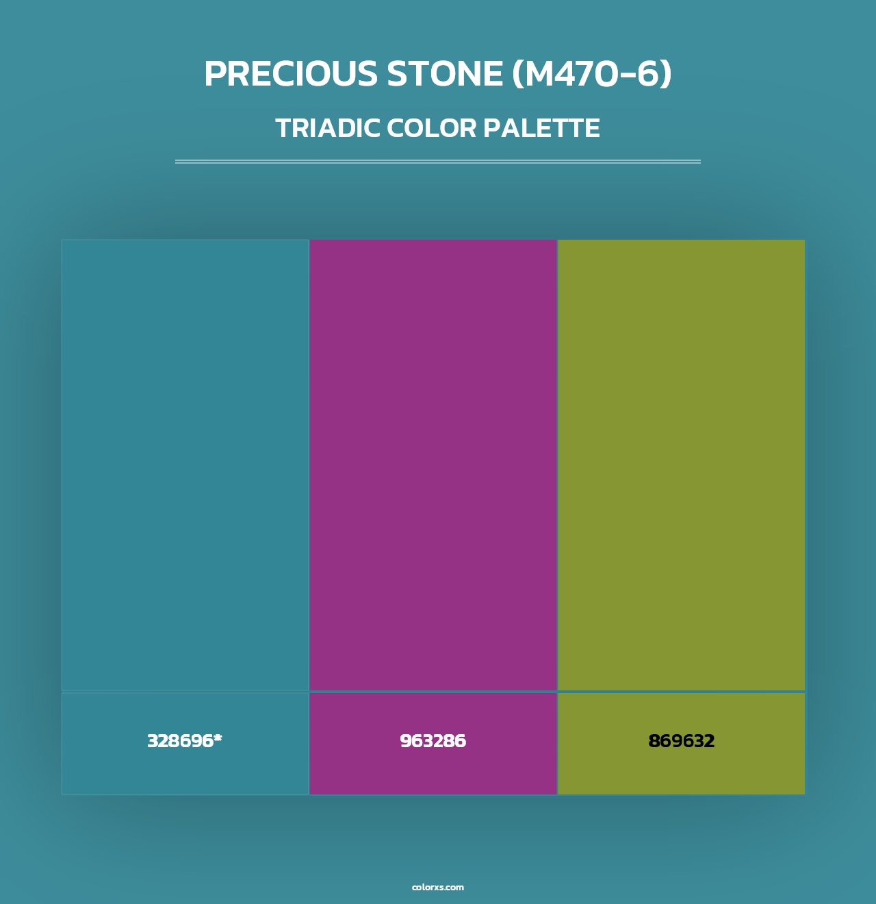 Precious Stone (M470-6) - Triadic Color Palette