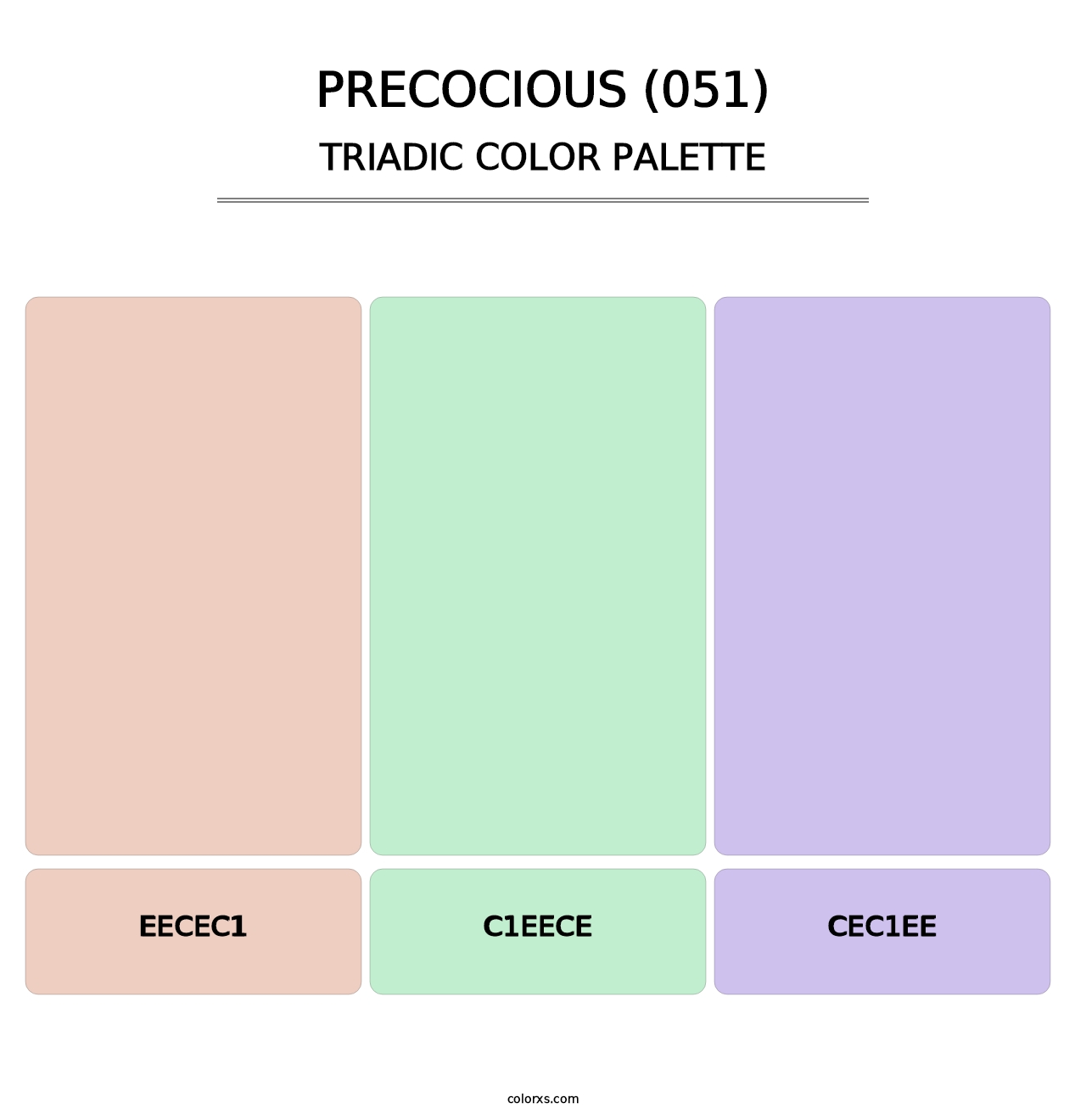 Precocious (051) - Triadic Color Palette