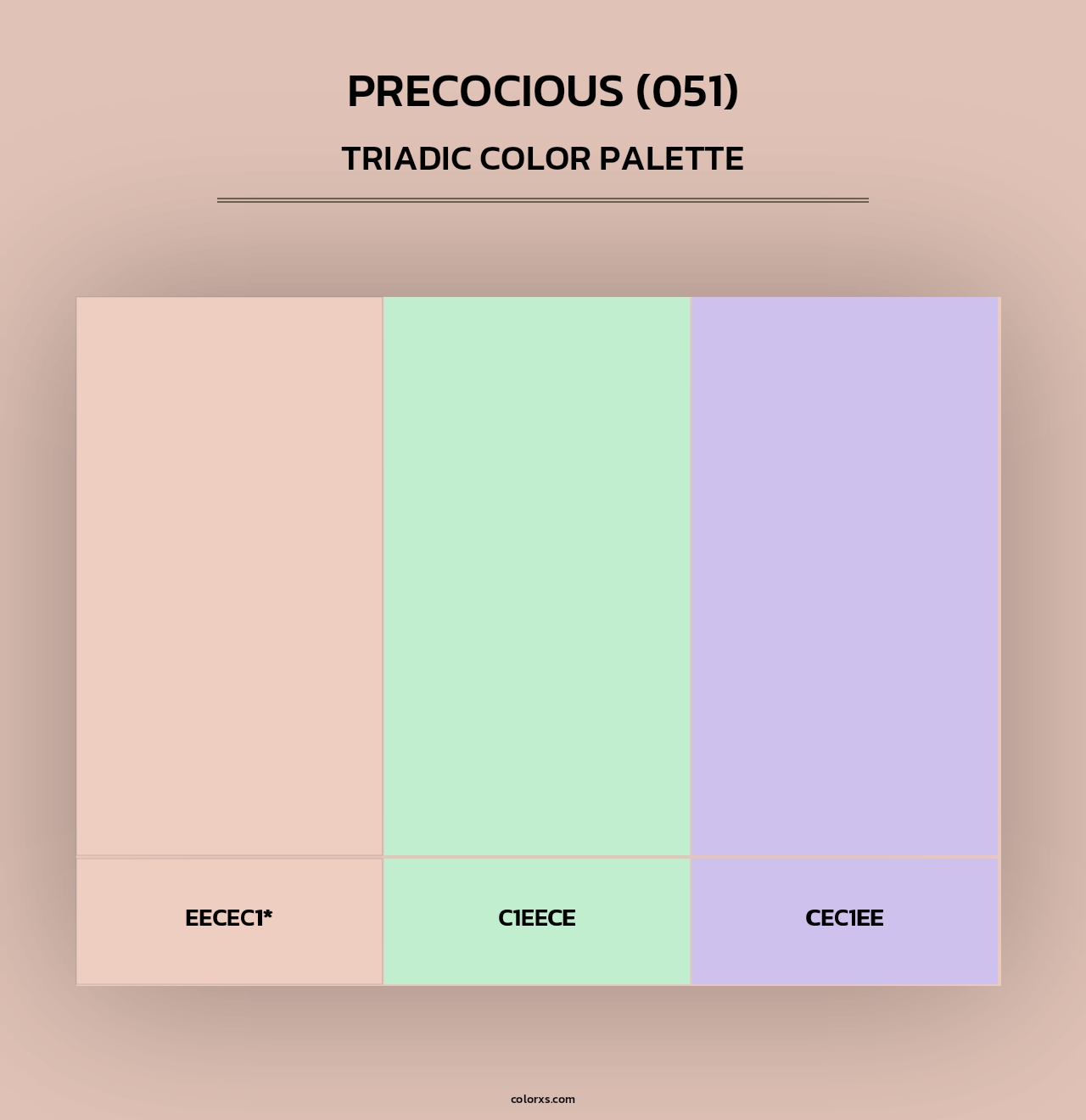 Precocious (051) - Triadic Color Palette