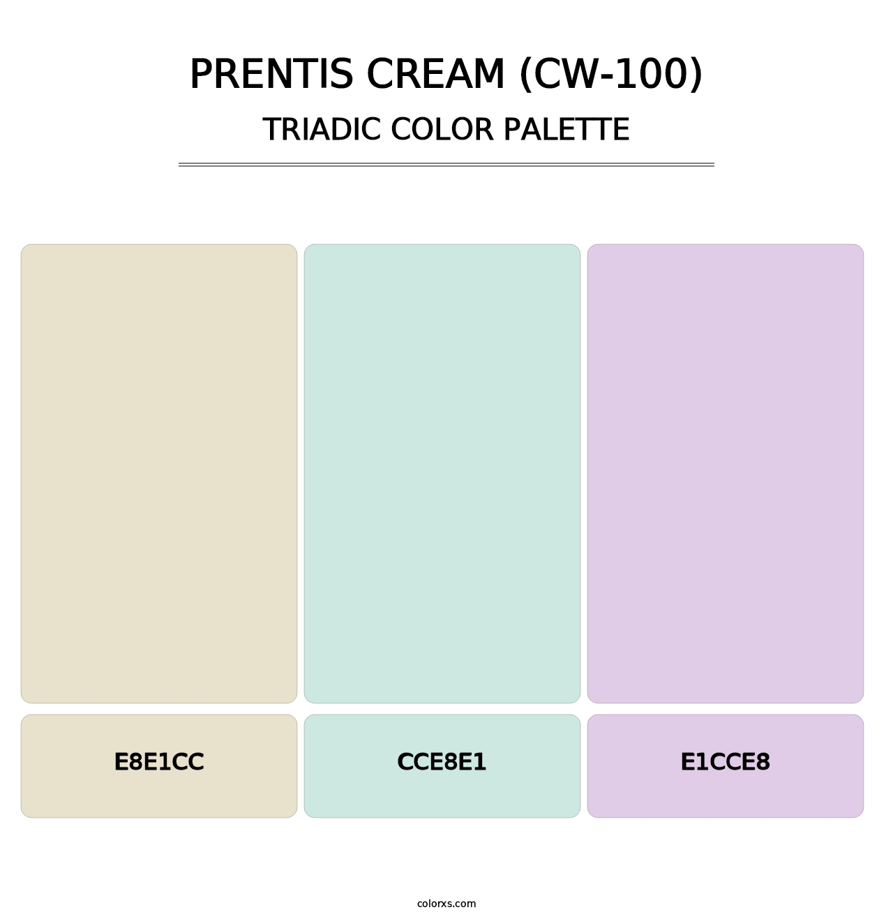 Prentis Cream (CW-100) - Triadic Color Palette