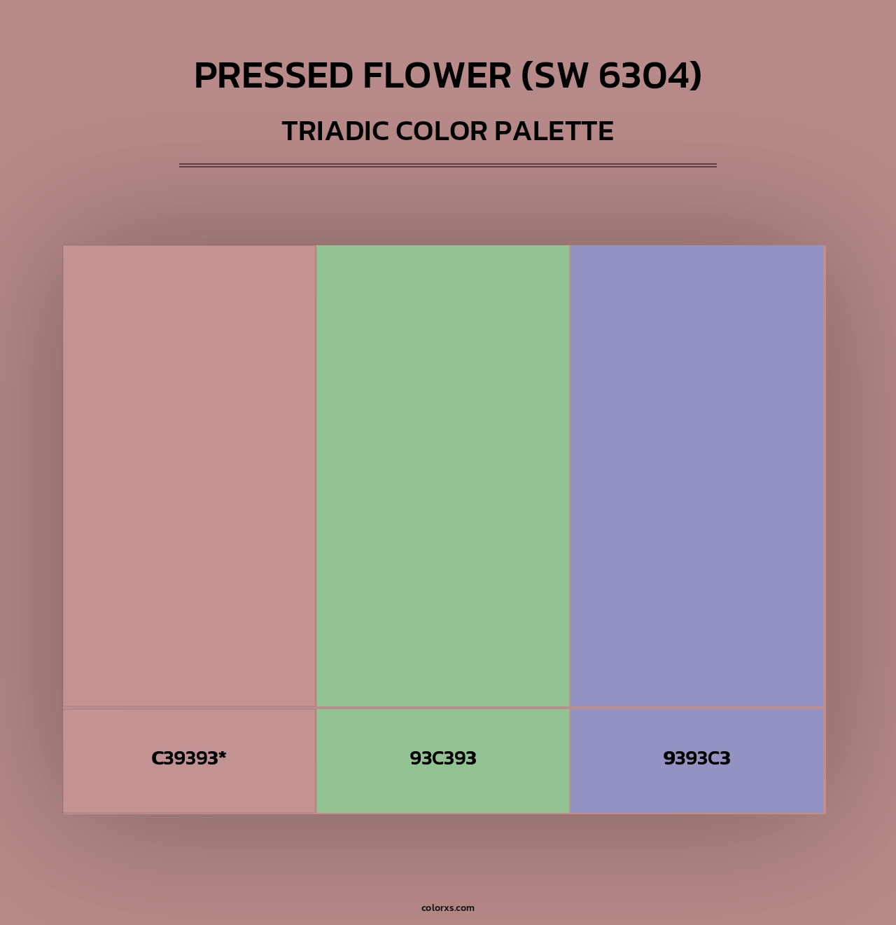 Pressed Flower (SW 6304) - Triadic Color Palette