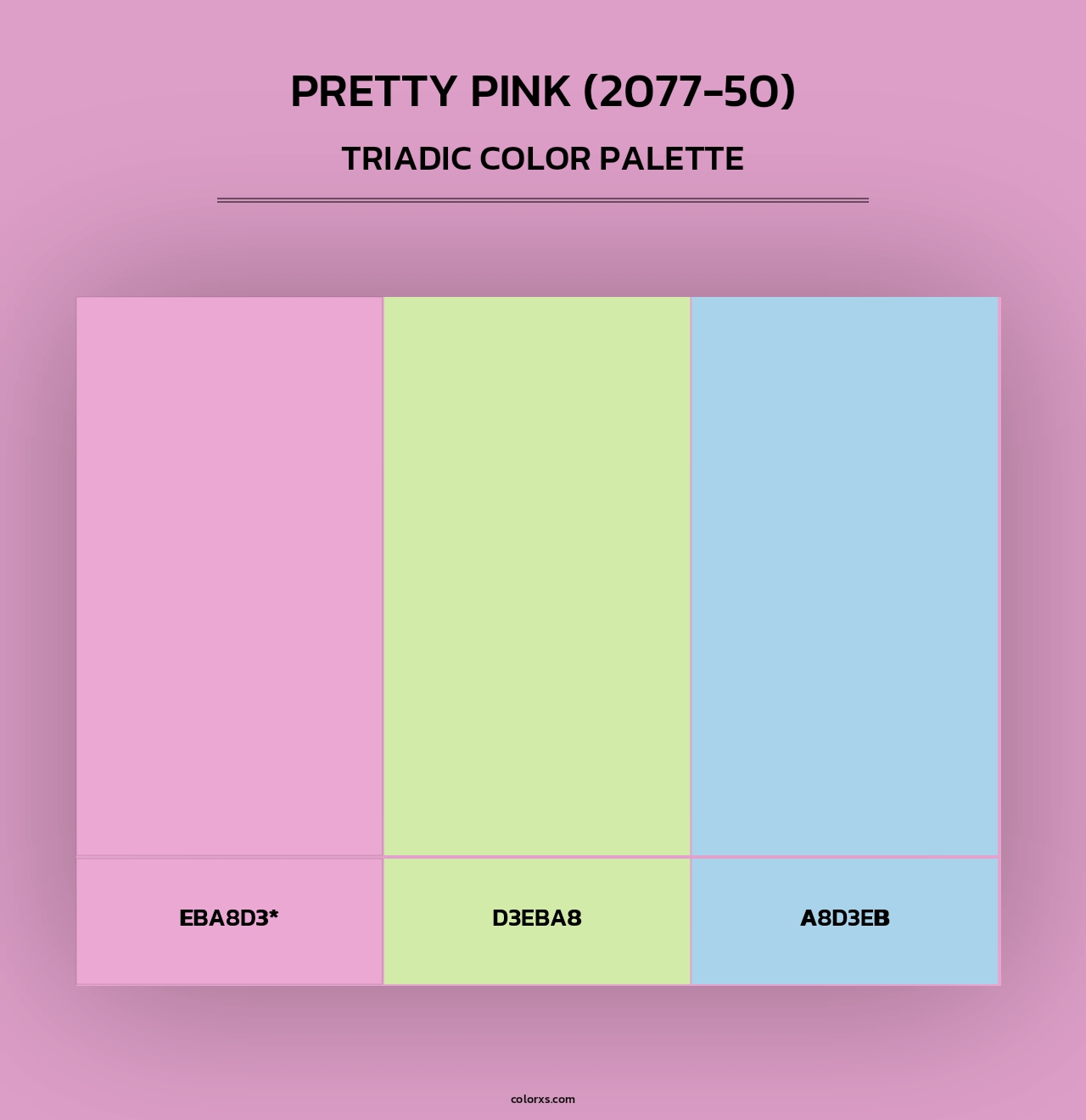 Pretty Pink (2077-50) - Triadic Color Palette