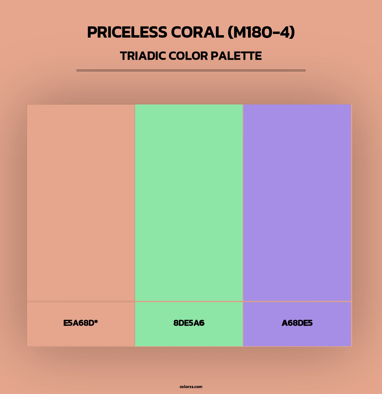 Priceless Coral (M180-4) - Triadic Color Palette