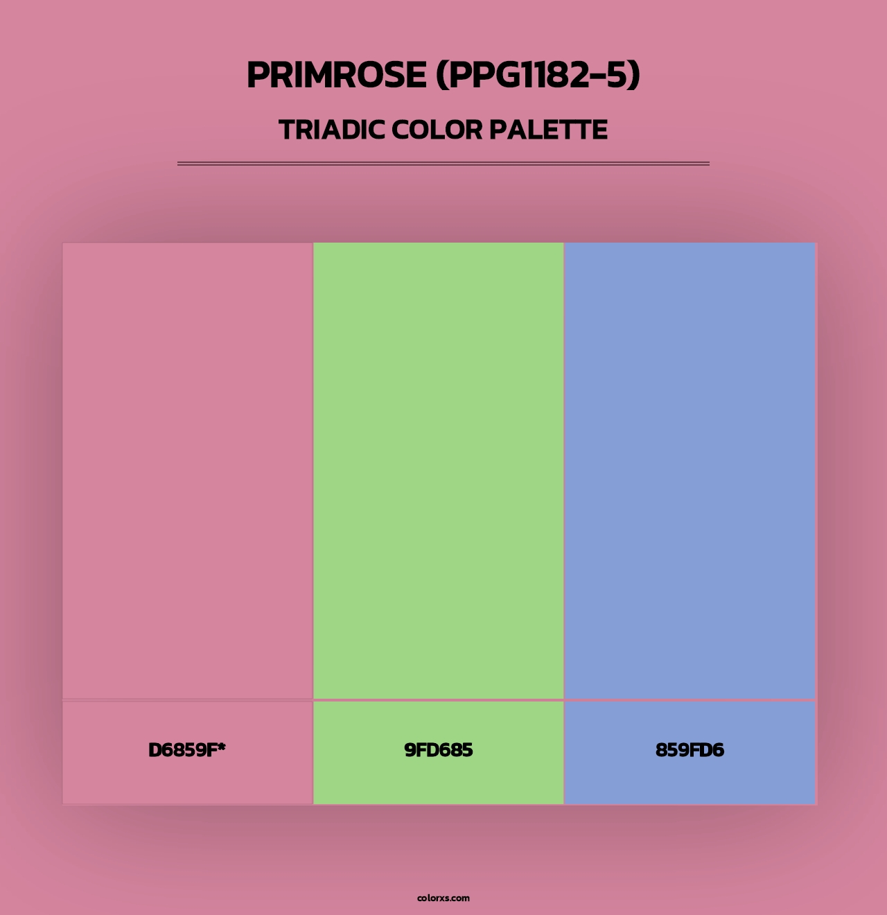 Primrose (PPG1182-5) - Triadic Color Palette
