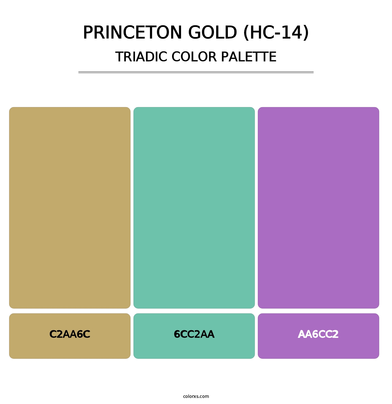 Princeton Gold (HC-14) - Triadic Color Palette