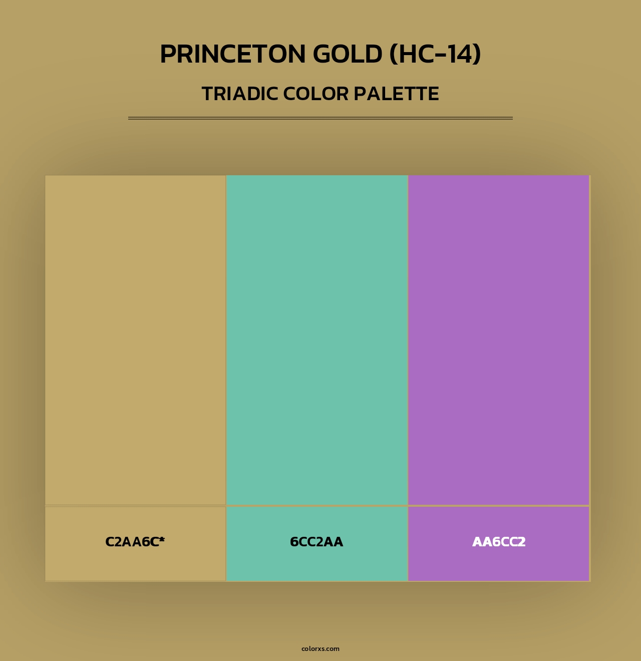 Princeton Gold (HC-14) - Triadic Color Palette