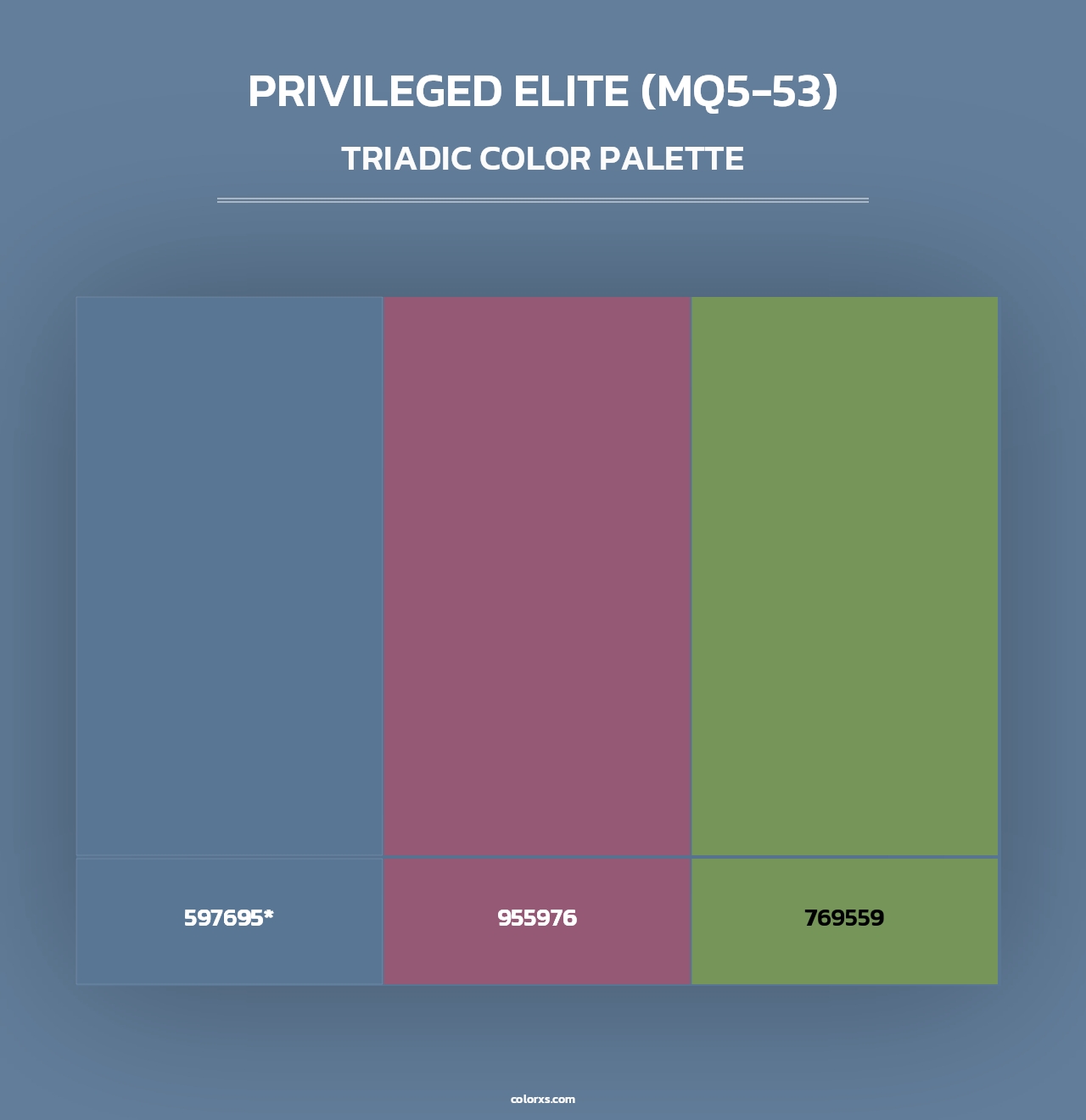 Privileged Elite (MQ5-53) - Triadic Color Palette