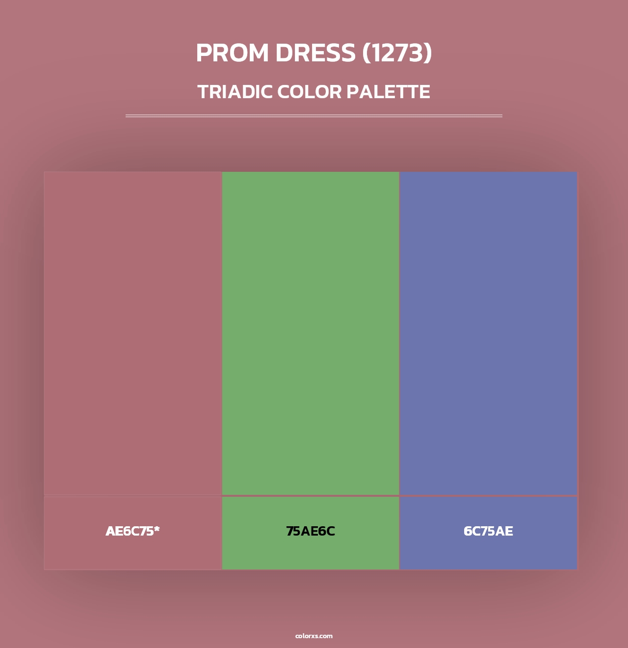 Prom Dress (1273) - Triadic Color Palette