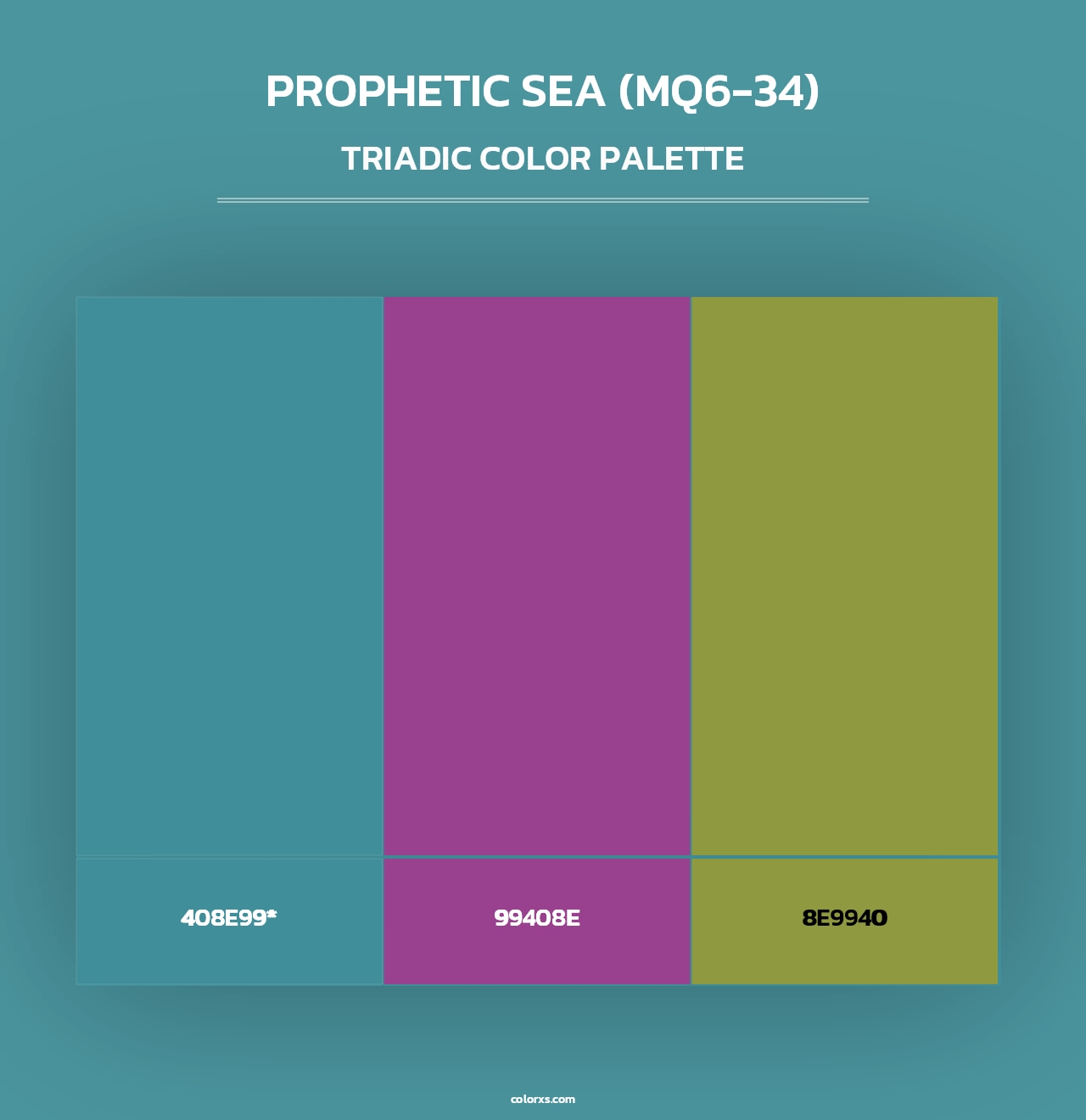 Prophetic Sea (MQ6-34) - Triadic Color Palette