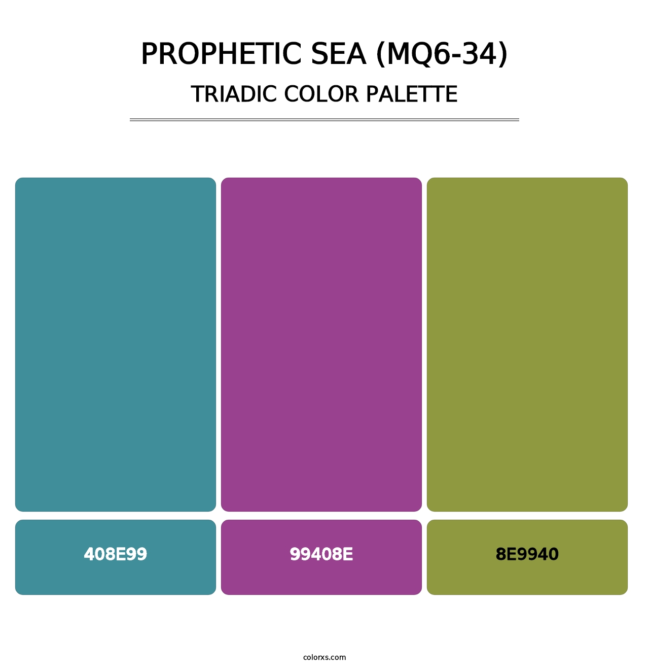Prophetic Sea (MQ6-34) - Triadic Color Palette