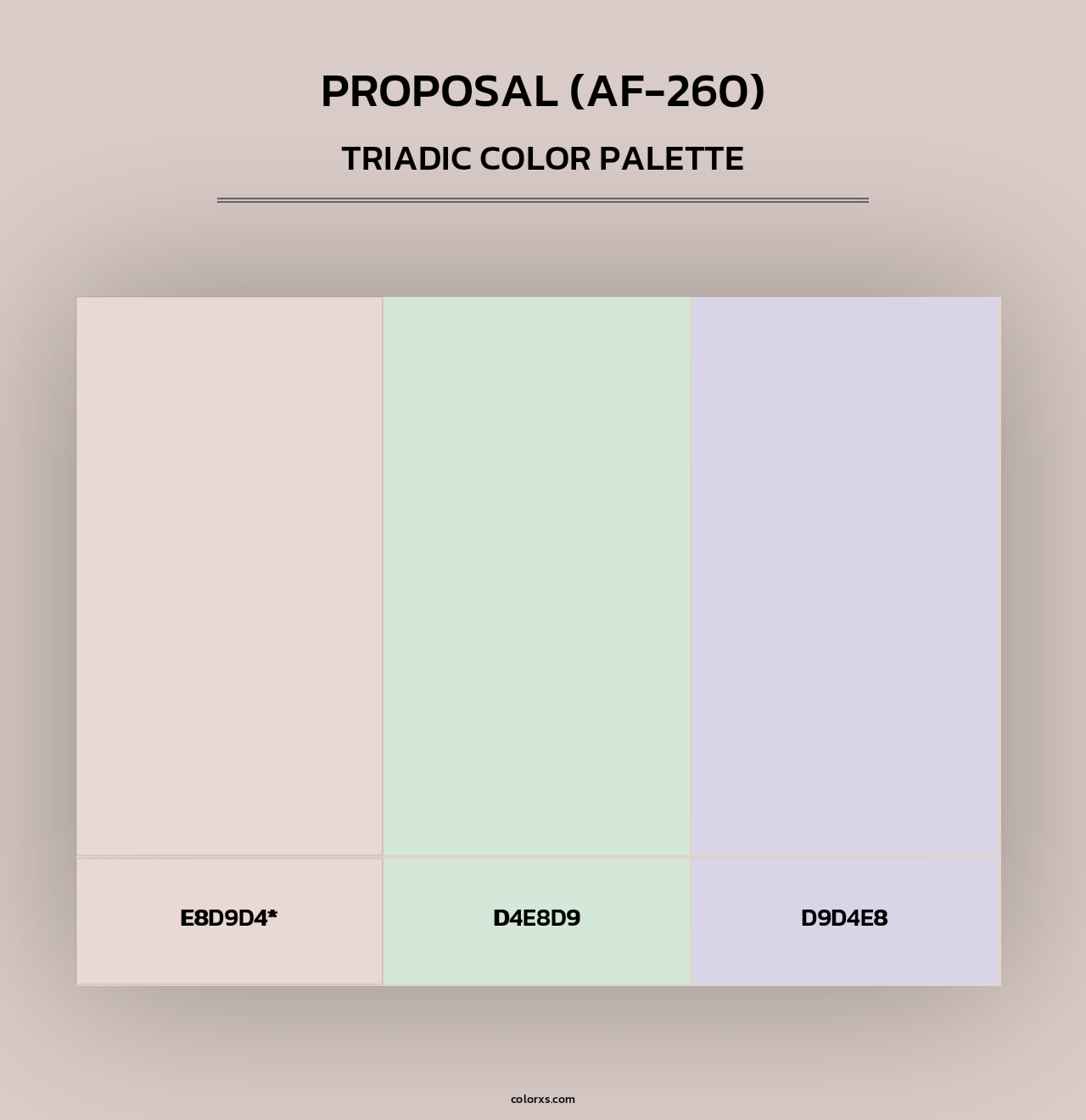 Proposal (AF-260) - Triadic Color Palette