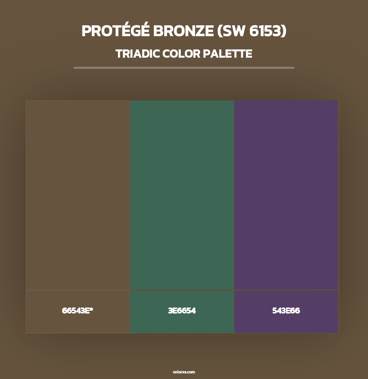 Protégé Bronze (SW 6153) - Triadic Color Palette