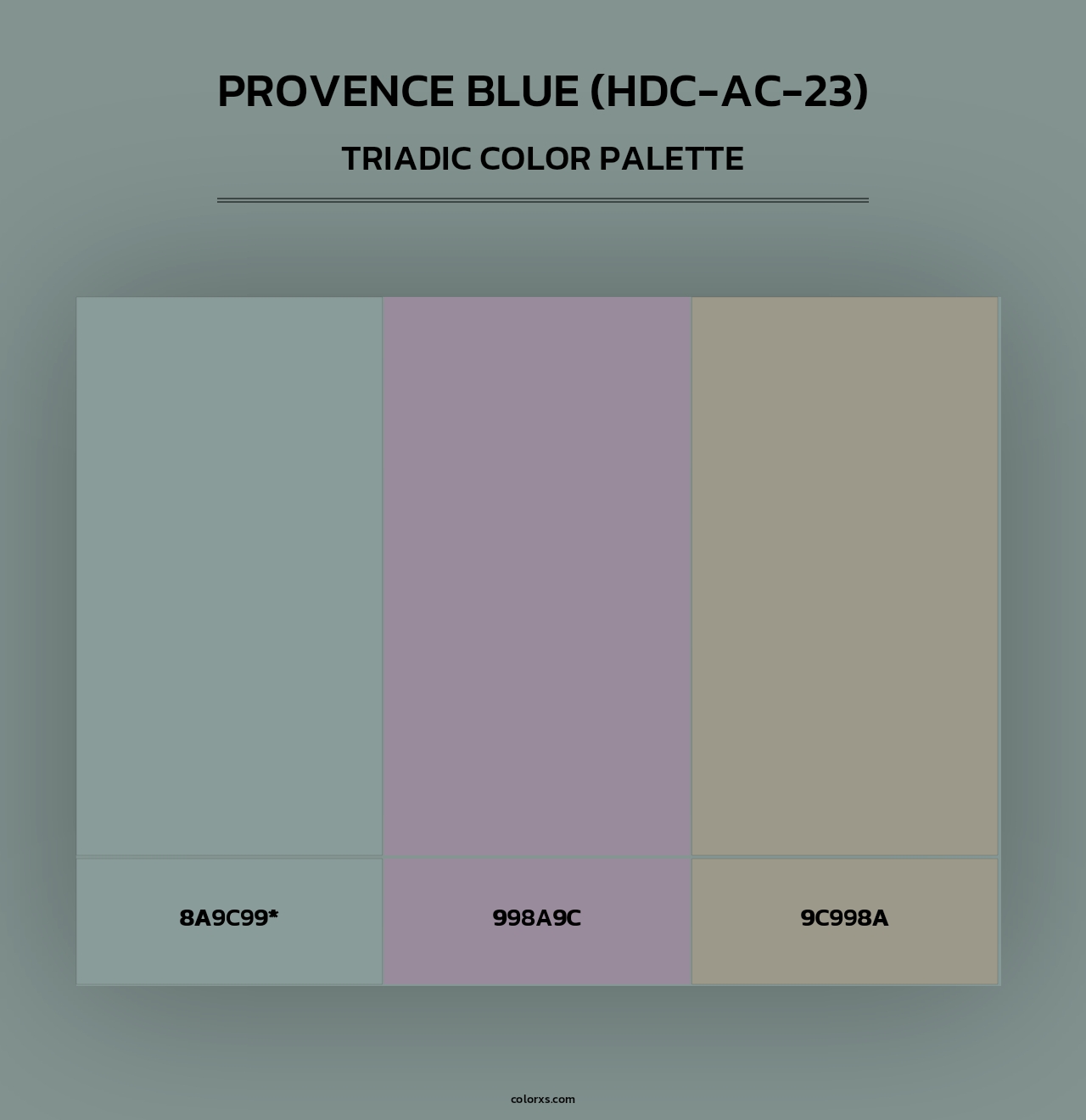 Provence Blue (HDC-AC-23) - Triadic Color Palette