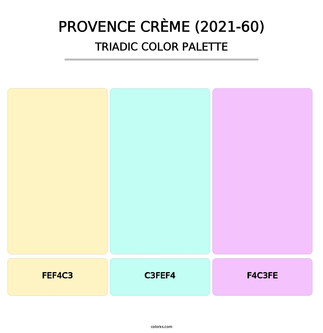 Provence Crème (2021-60) - Triadic Color Palette