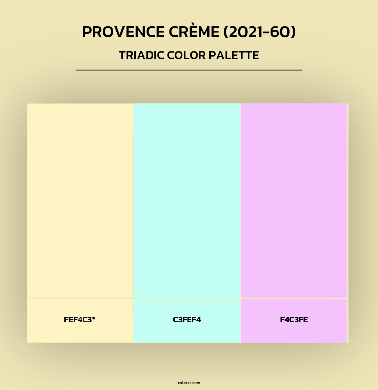 Provence Crème (2021-60) - Triadic Color Palette