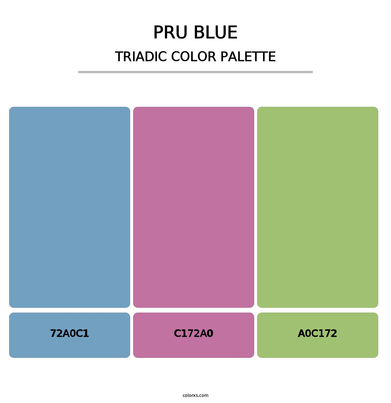 PRU Blue - Triadic Color Palette