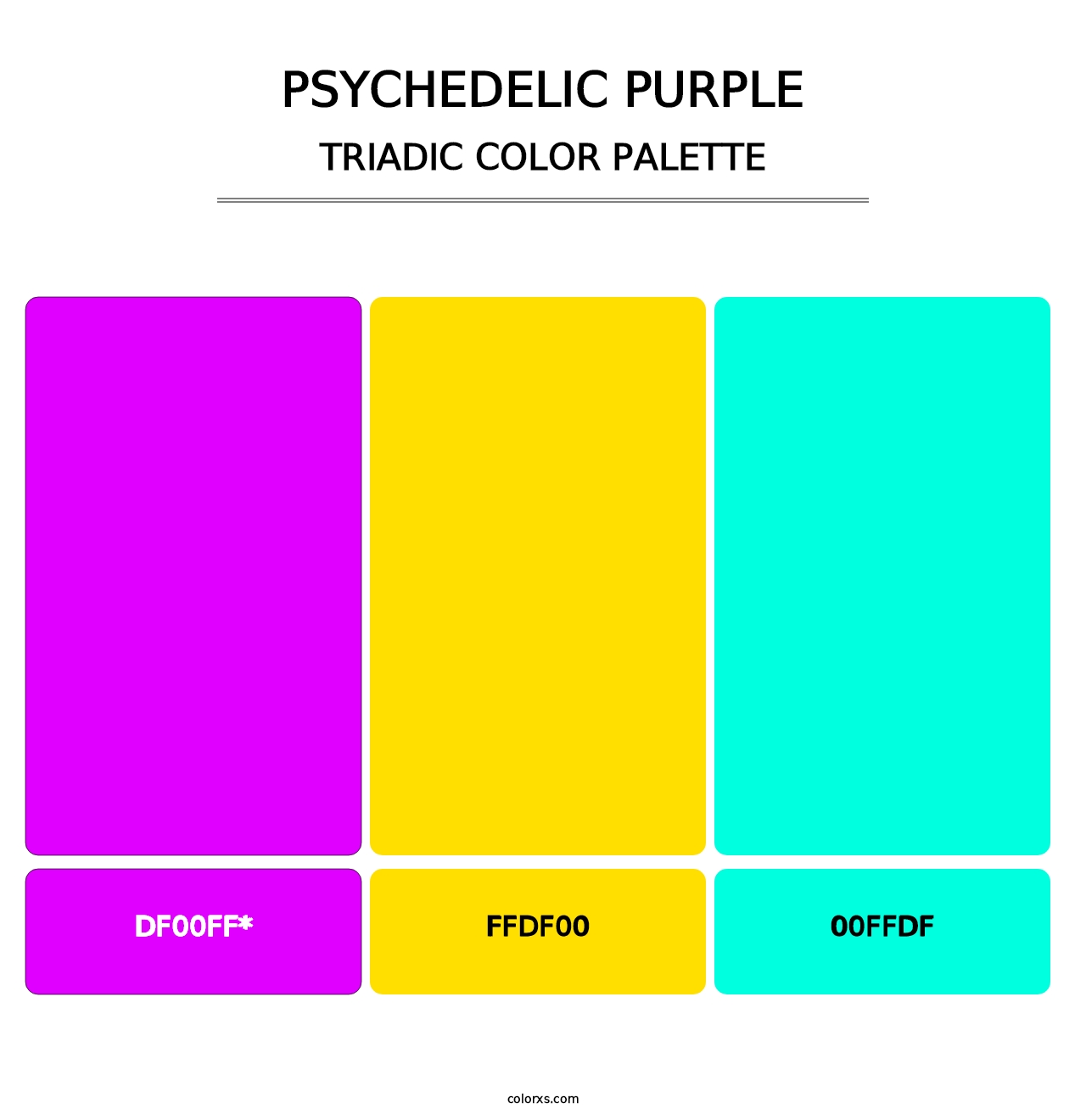 Psychedelic Purple - Triadic Color Palette