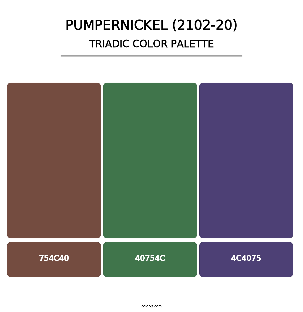 Pumpernickel (2102-20) - Triadic Color Palette