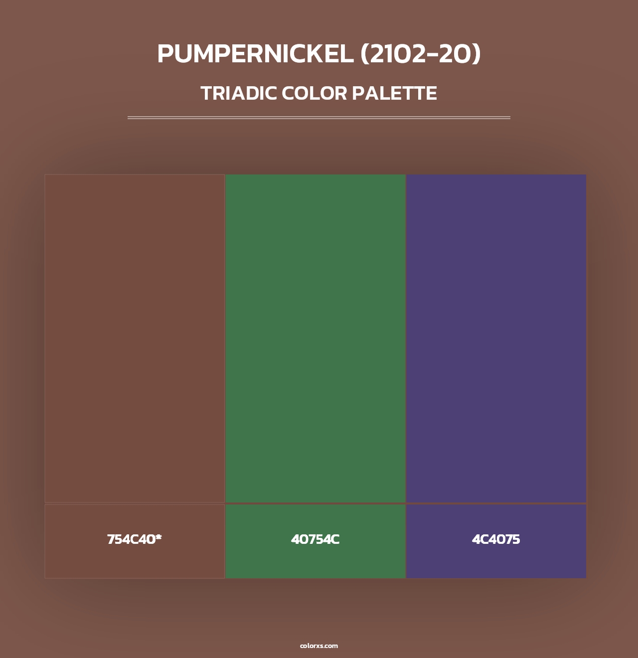 Pumpernickel (2102-20) - Triadic Color Palette