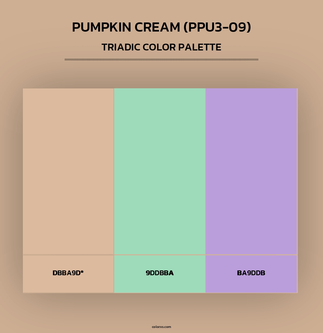 Pumpkin Cream (PPU3-09) - Triadic Color Palette