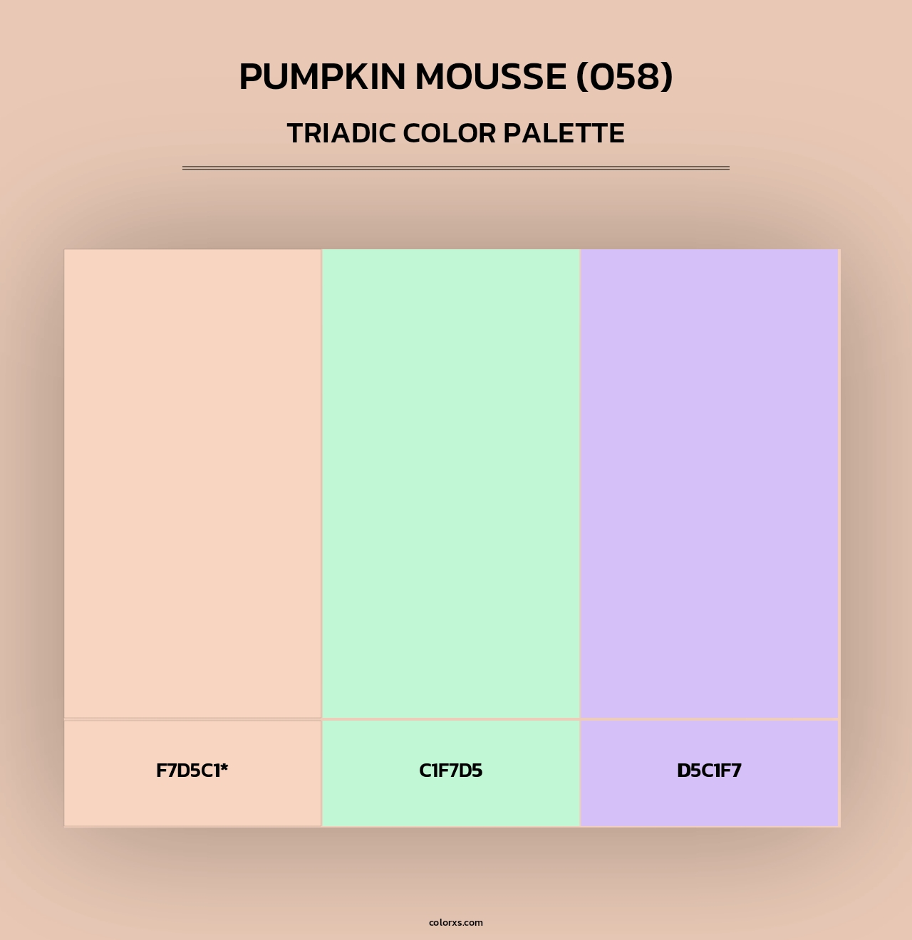 Pumpkin Mousse (058) - Triadic Color Palette