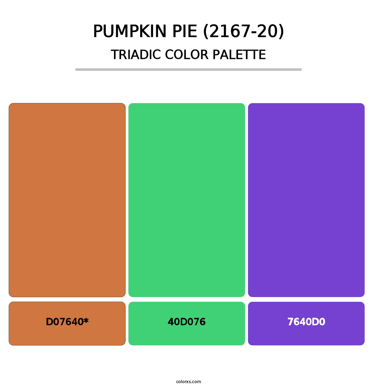 Pumpkin Pie (2167-20) - Triadic Color Palette