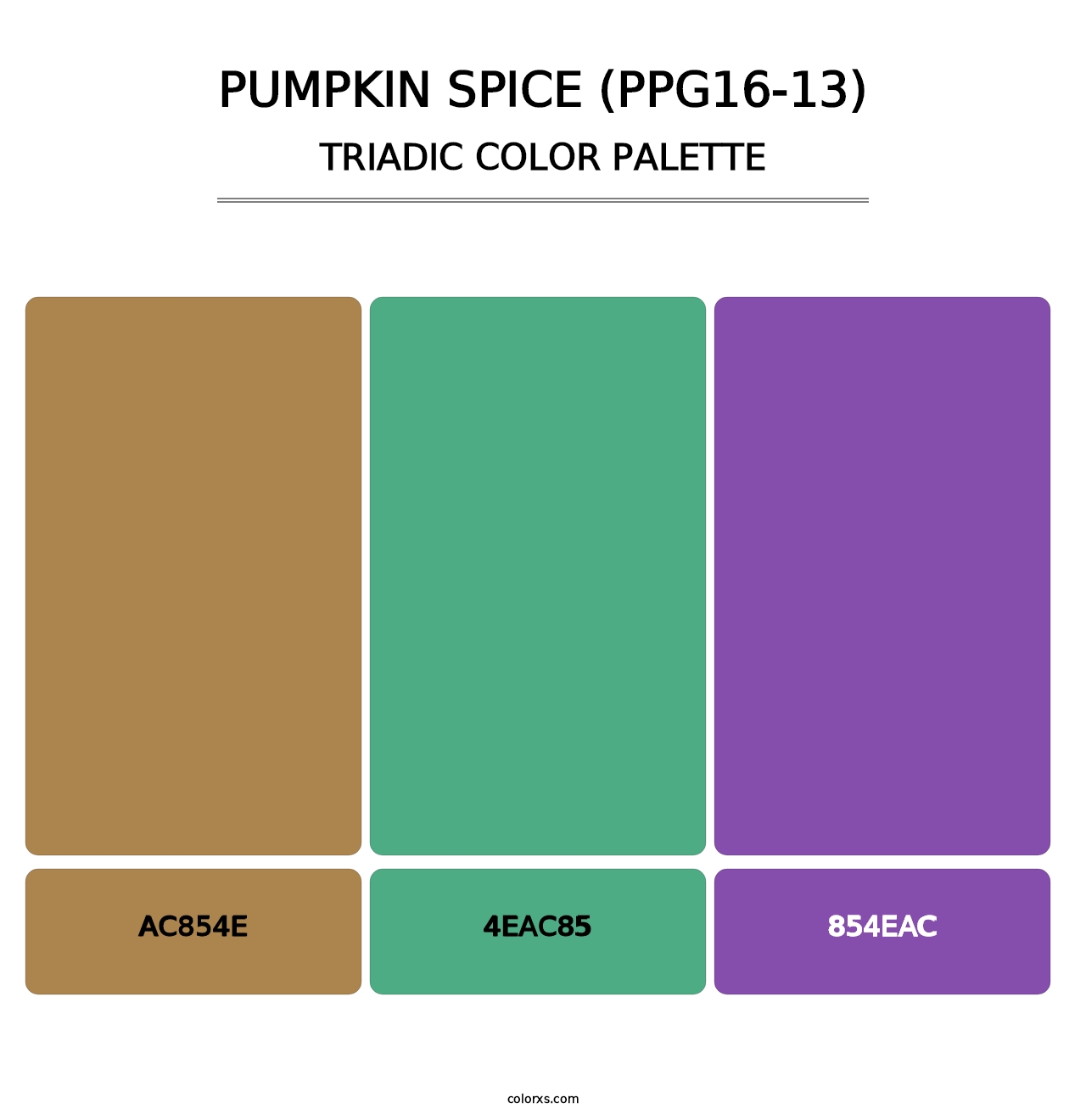 Pumpkin Spice (PPG16-13) - Triadic Color Palette