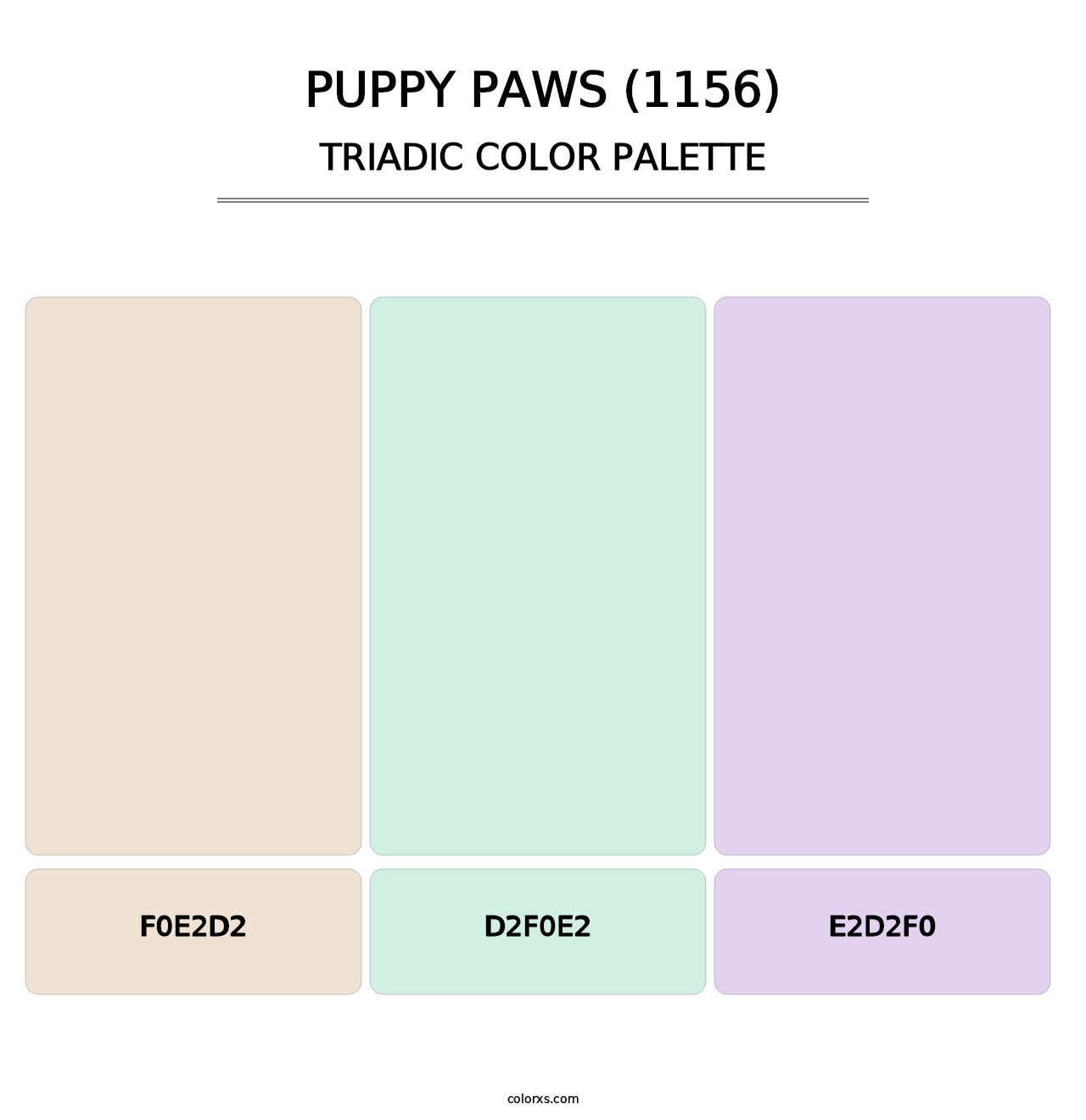 Puppy Paws (1156) - Triadic Color Palette