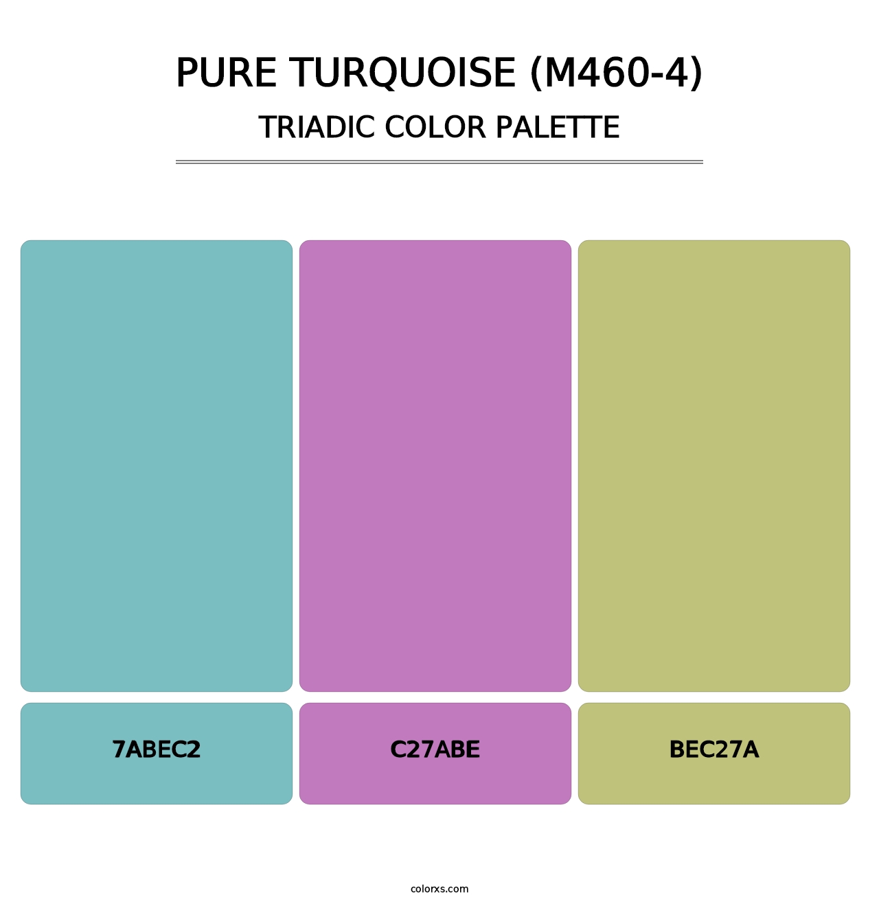Pure Turquoise (M460-4) - Triadic Color Palette