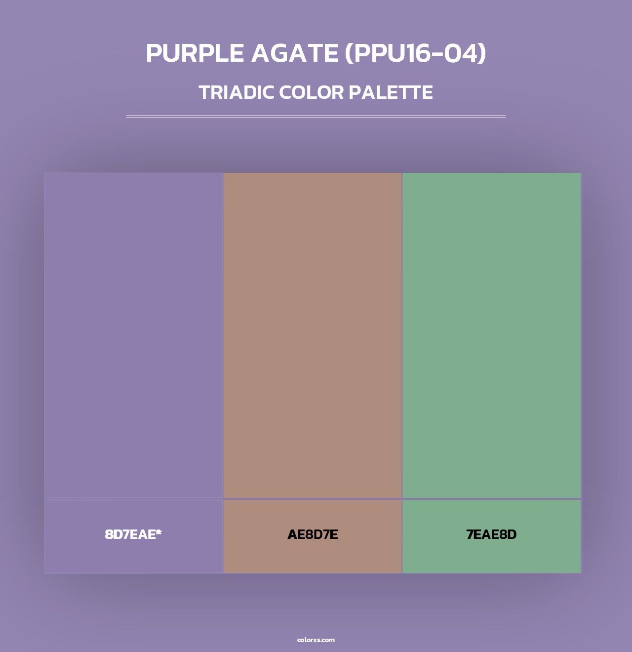 Purple Agate (PPU16-04) - Triadic Color Palette