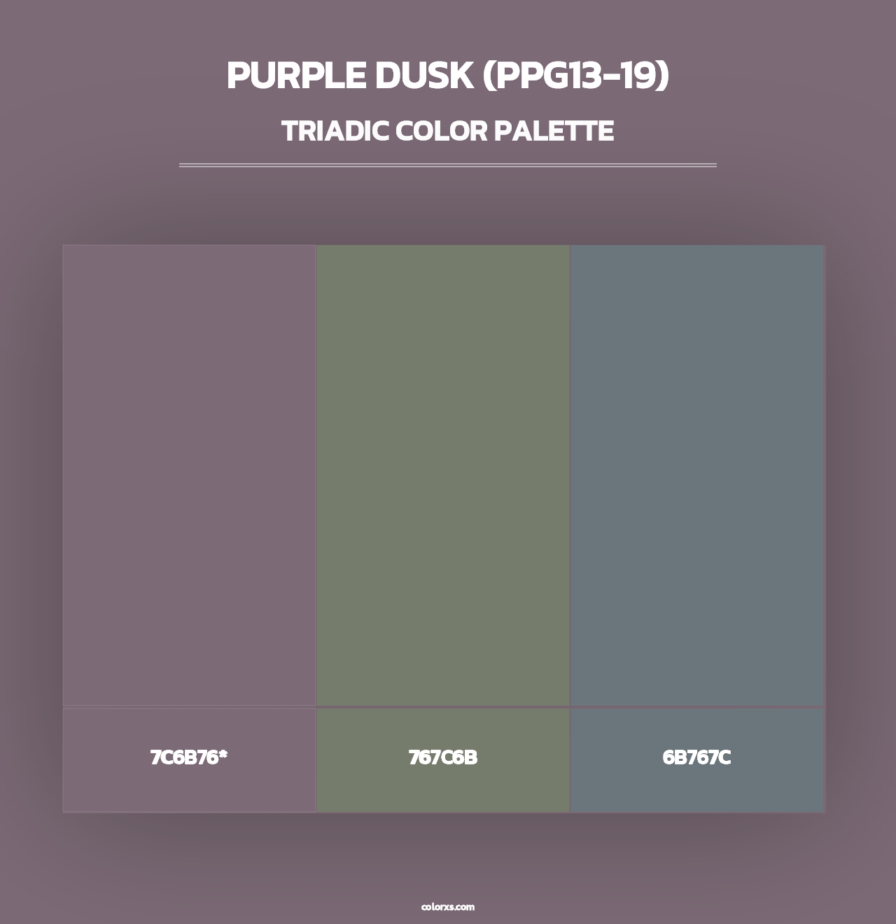 Purple Dusk (PPG13-19) - Triadic Color Palette