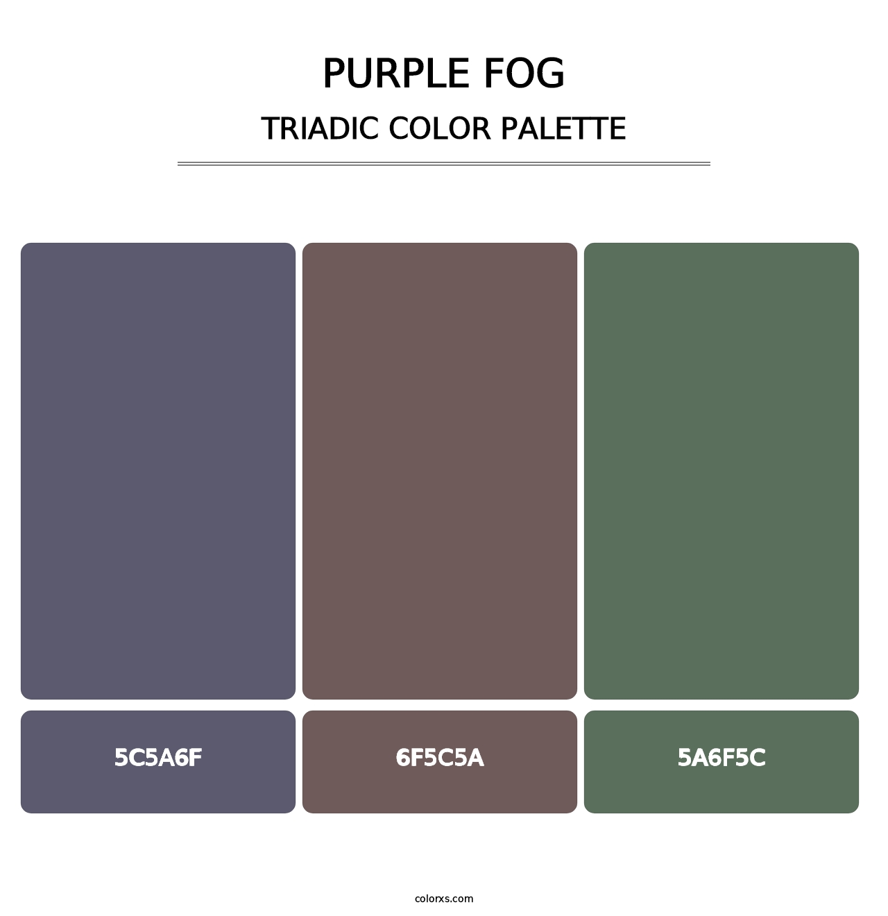 Purple Fog - Triadic Color Palette