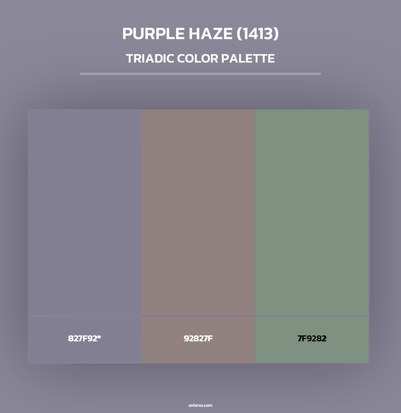 Purple Haze (1413) - Triadic Color Palette