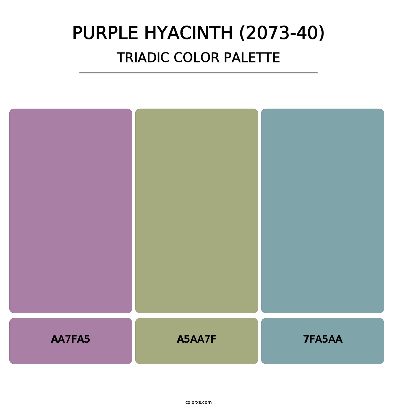 Purple Hyacinth (2073-40) - Triadic Color Palette
