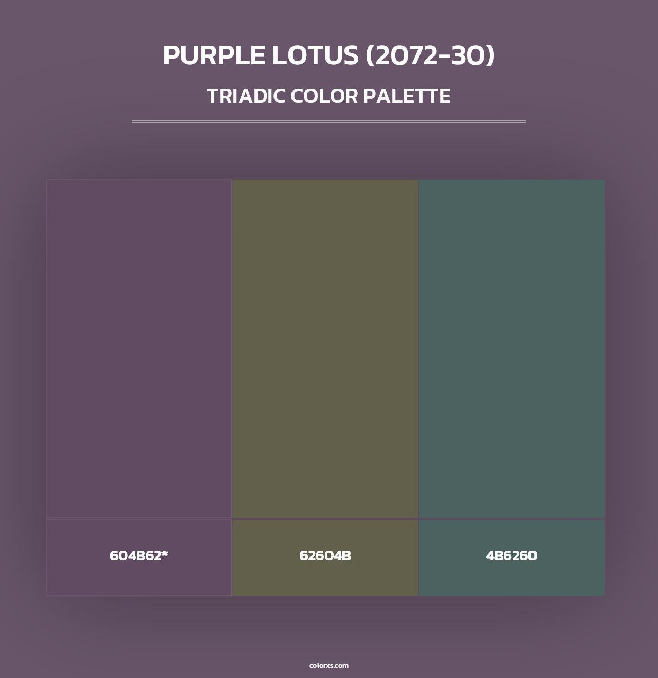 Purple Lotus (2072-30) - Triadic Color Palette