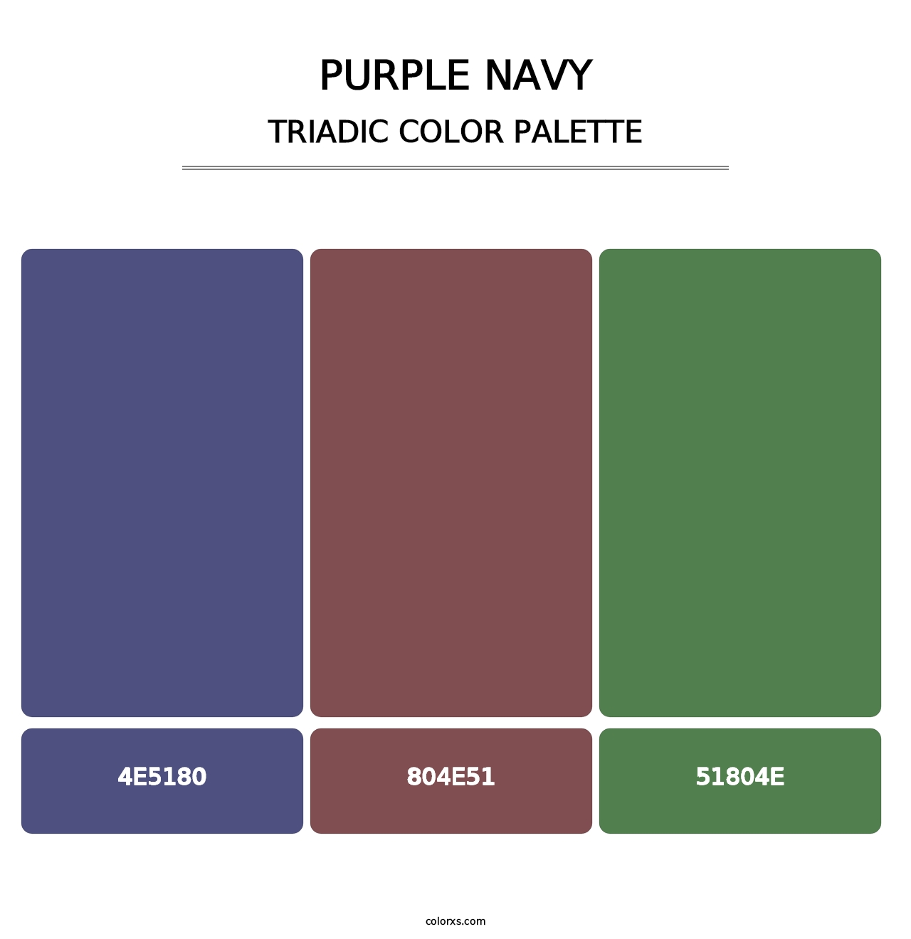 Purple Navy - Triadic Color Palette
