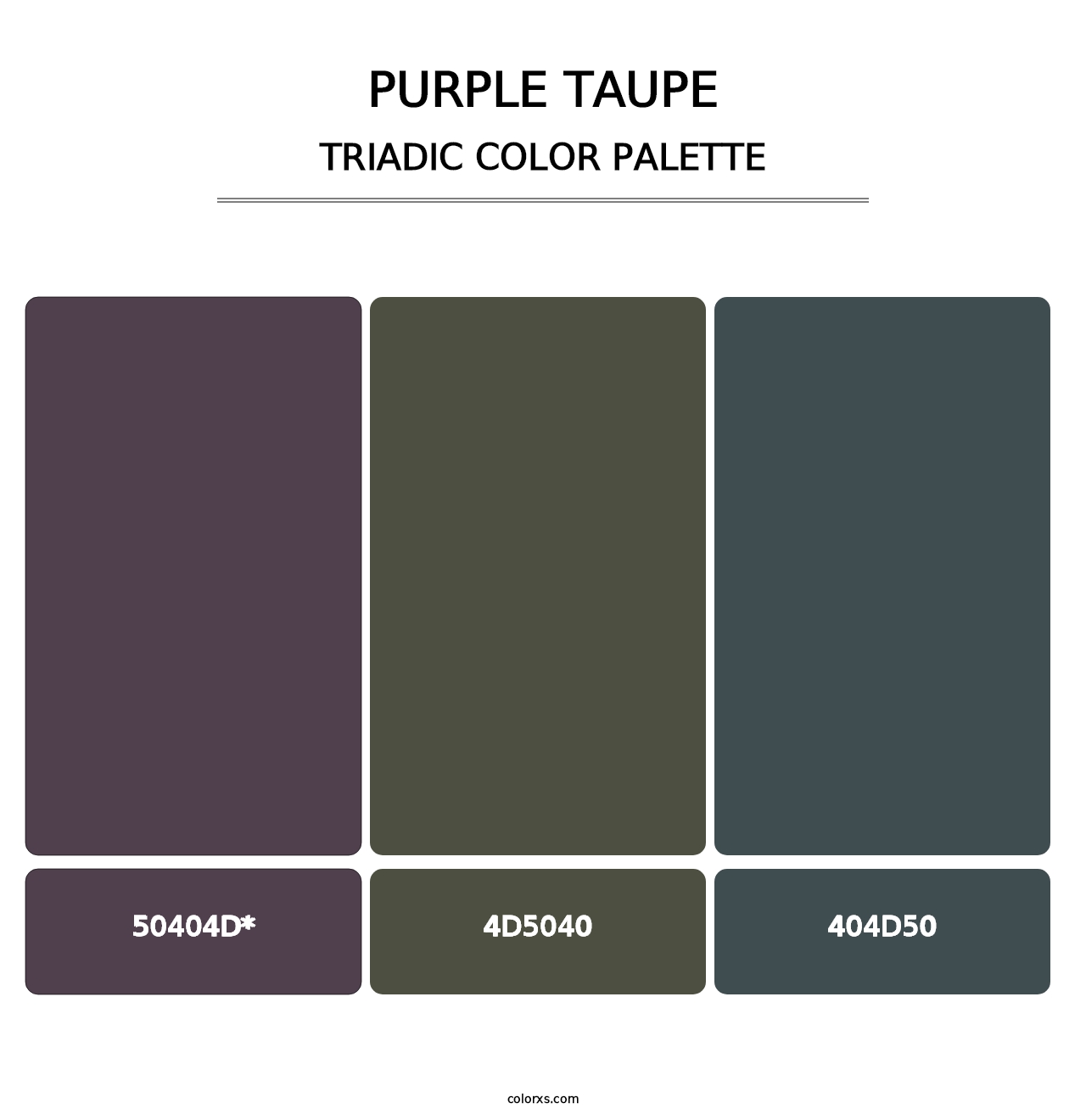 Purple Taupe - Triadic Color Palette