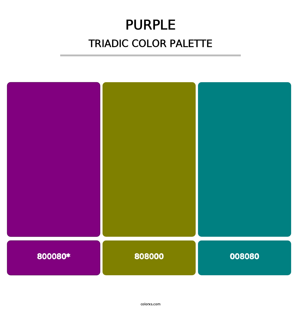 Purple - Triadic Color Palette