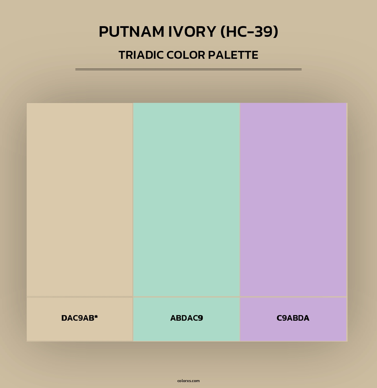 Putnam Ivory (HC-39) - Triadic Color Palette