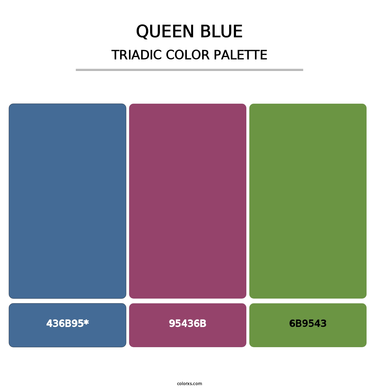 Queen Blue - Triadic Color Palette