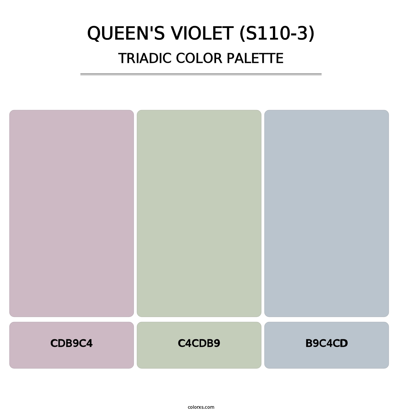 Queen'S Violet (S110-3) - Triadic Color Palette