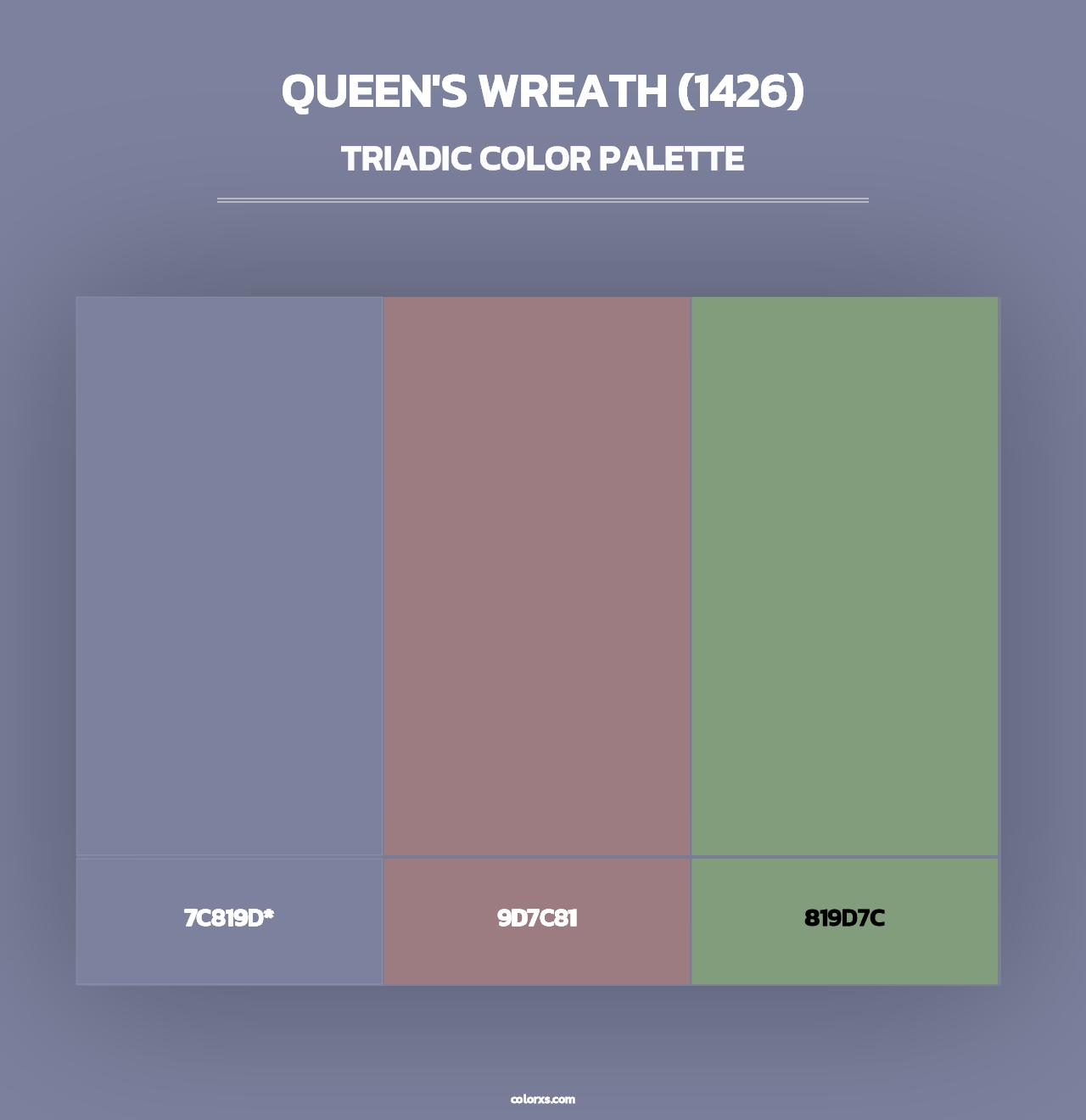 Queen's Wreath (1426) - Triadic Color Palette