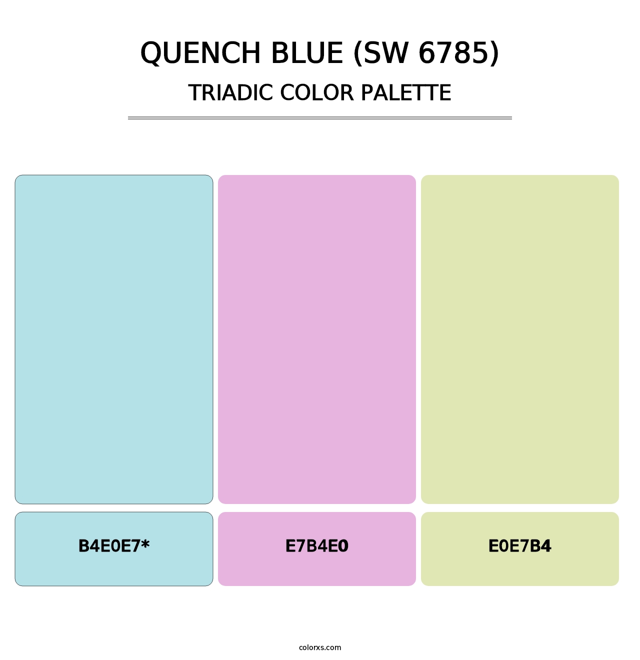 Quench Blue (SW 6785) - Triadic Color Palette