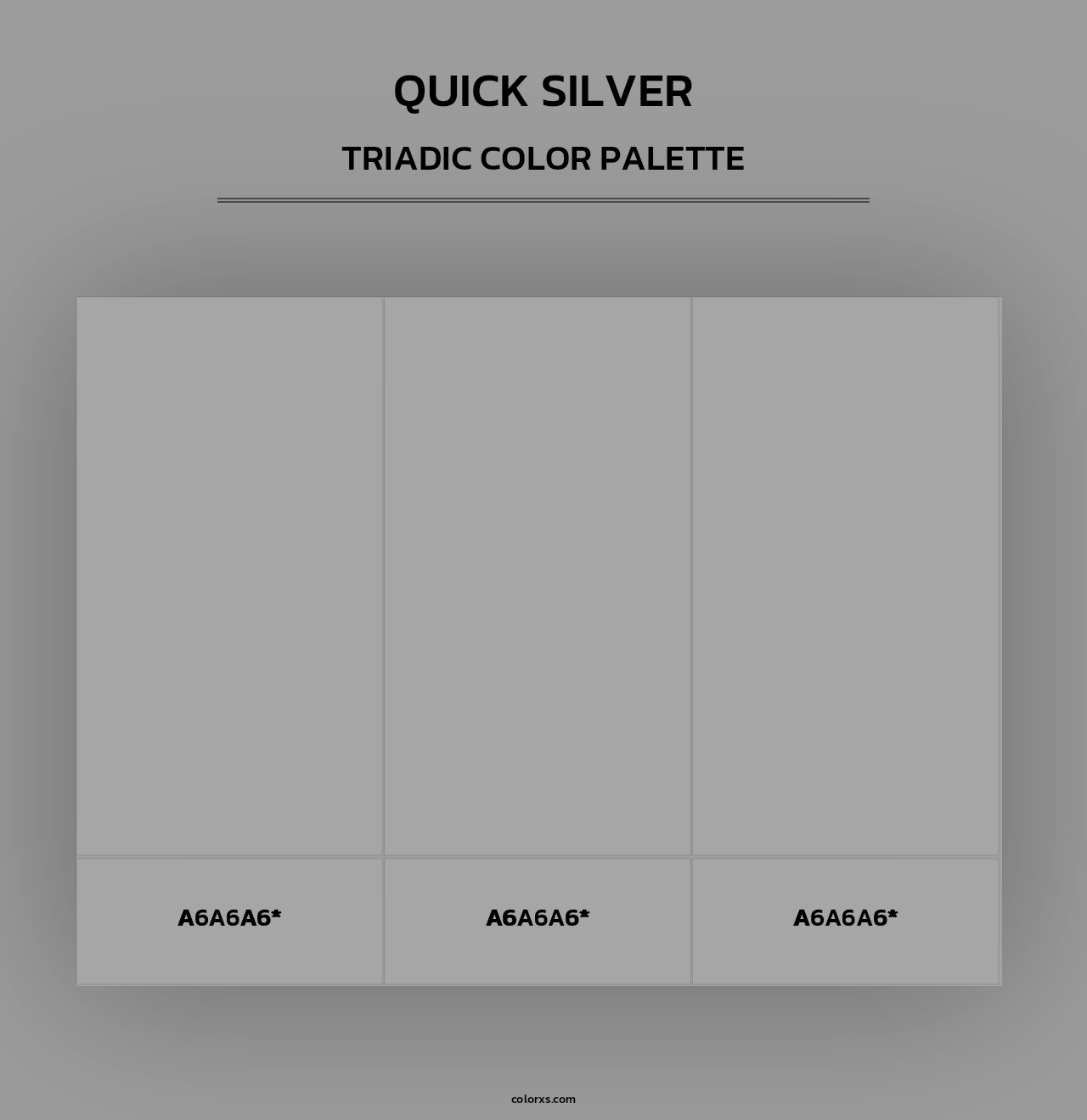 Quick Silver - Triadic Color Palette