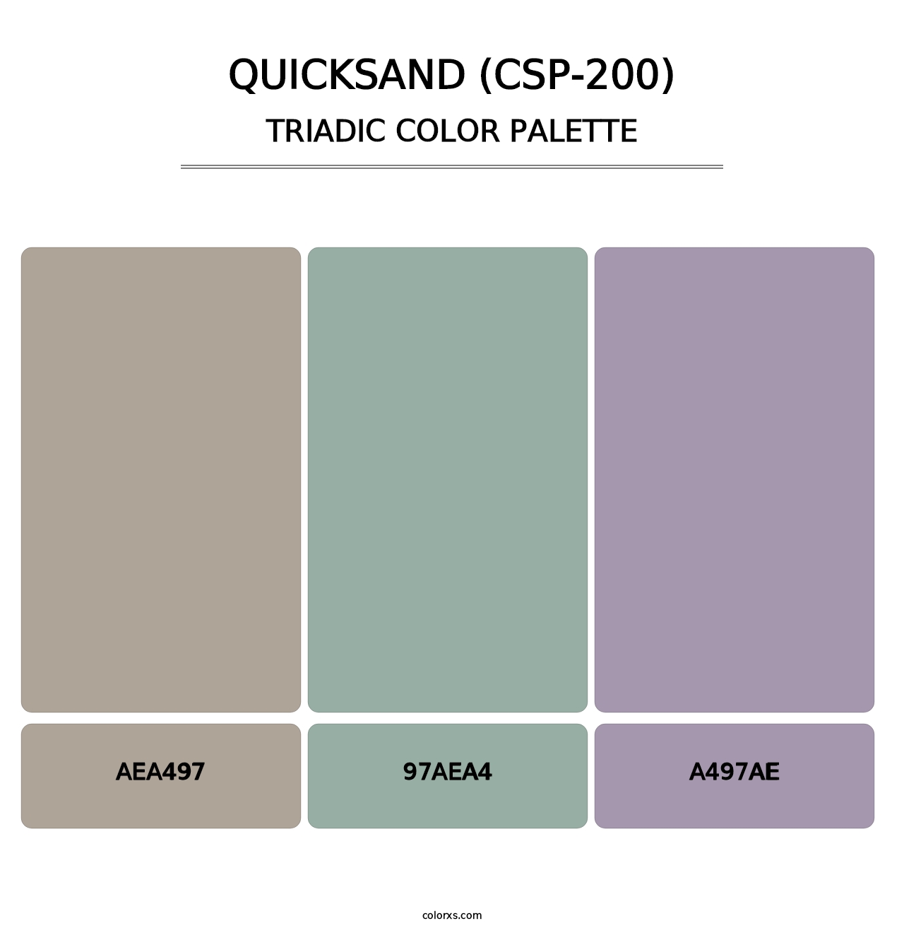 Quicksand (CSP-200) - Triadic Color Palette