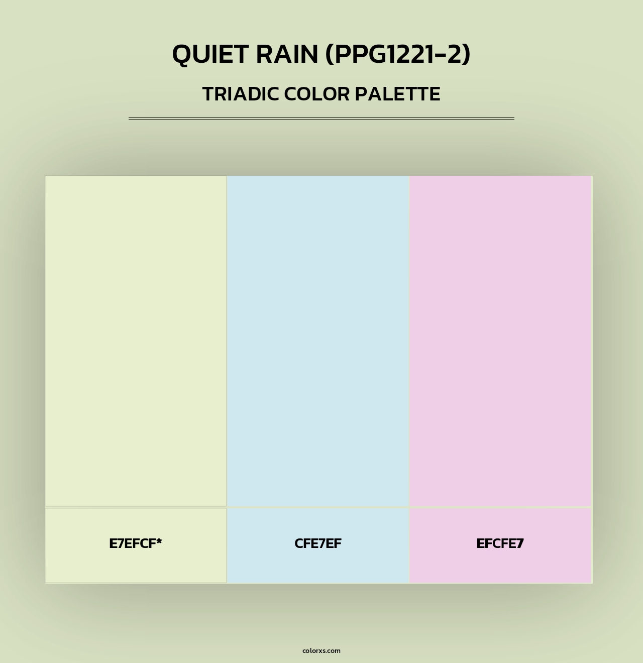 Quiet Rain (PPG1221-2) - Triadic Color Palette