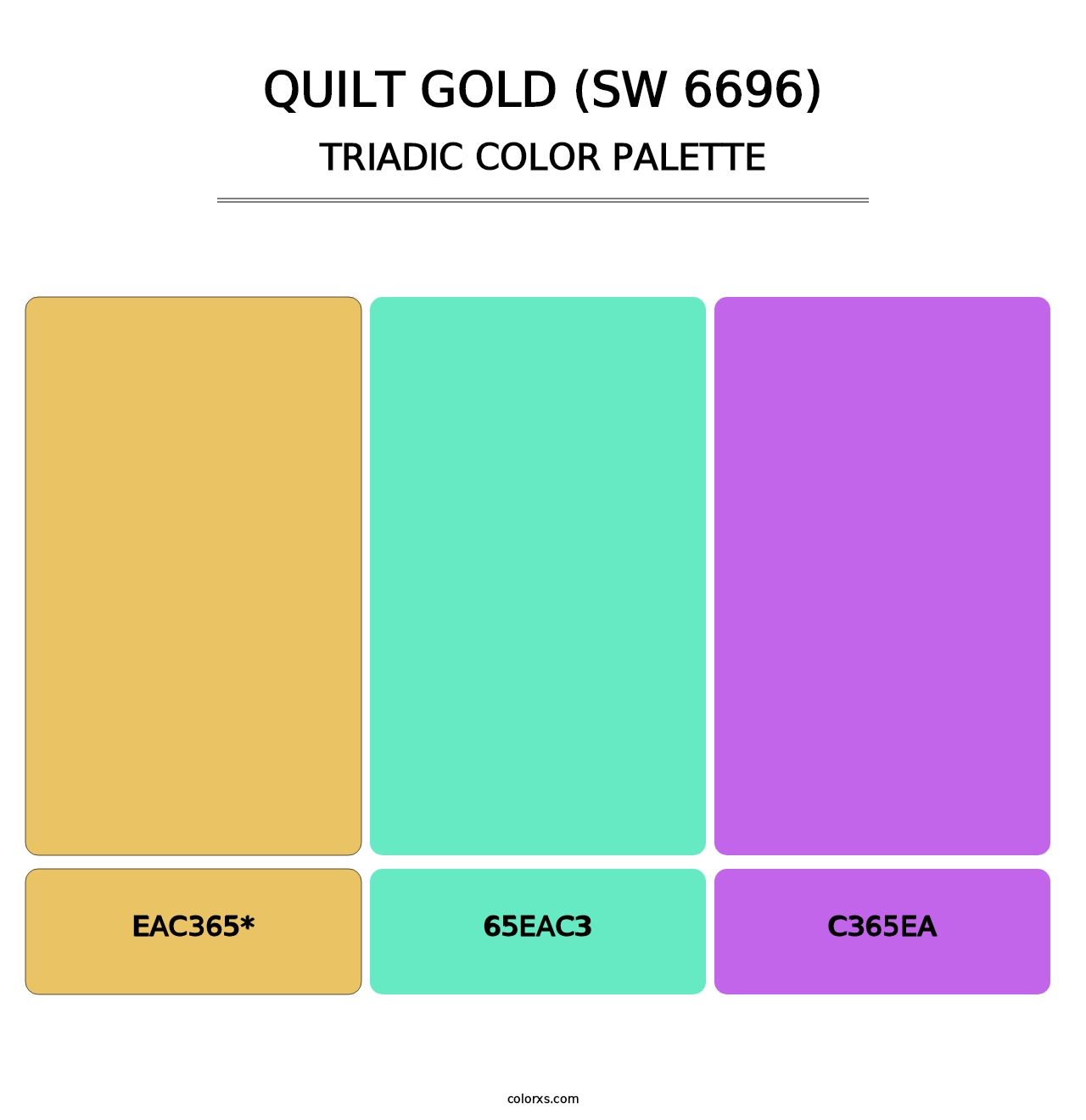 Quilt Gold (SW 6696) - Triadic Color Palette