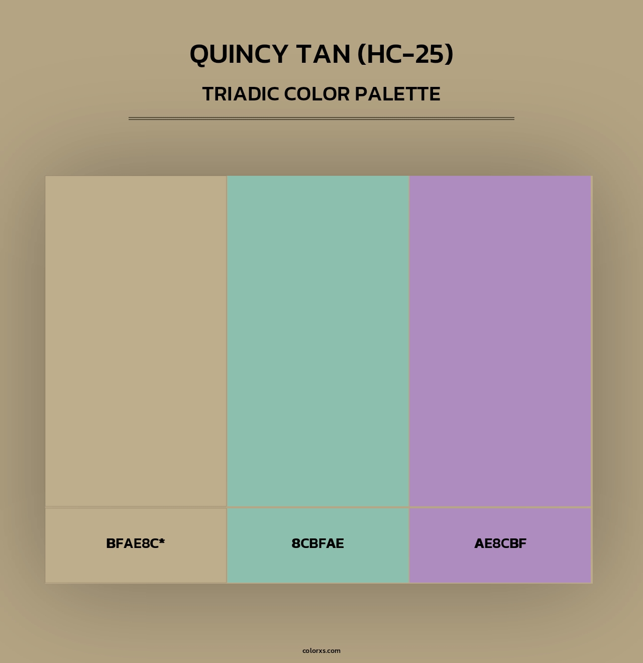 Quincy Tan (HC-25) - Triadic Color Palette